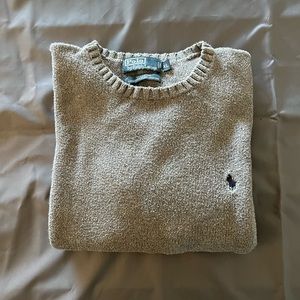 Mens Polo long sleeve crew neck sweater